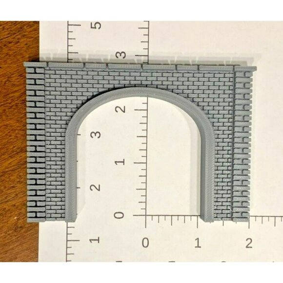 X2 N Scale Brick Single Train Tunnel Portals - N  Model Railroad Scenery - Picture 4 of 7